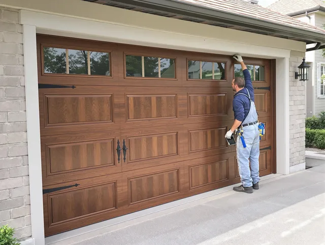 Custom garage door showcase by North Haven Garage Door Repair in North Haven