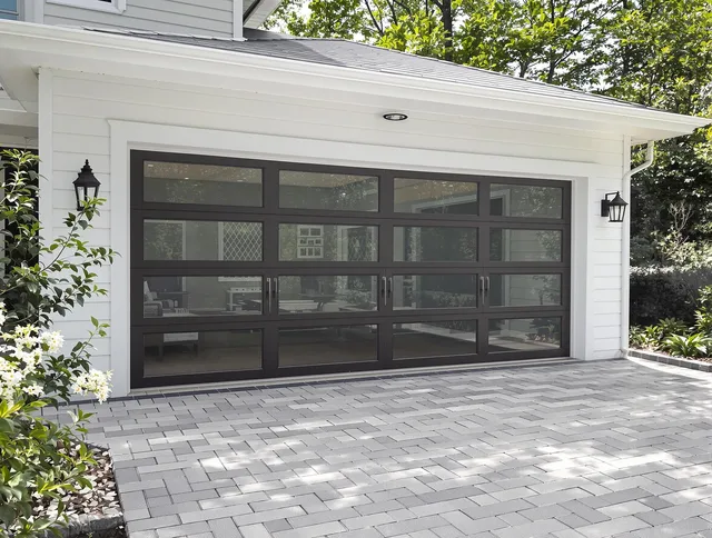 North Haven Garage Door Repair design specialist presenting custom garage door options to North Haven homeowner