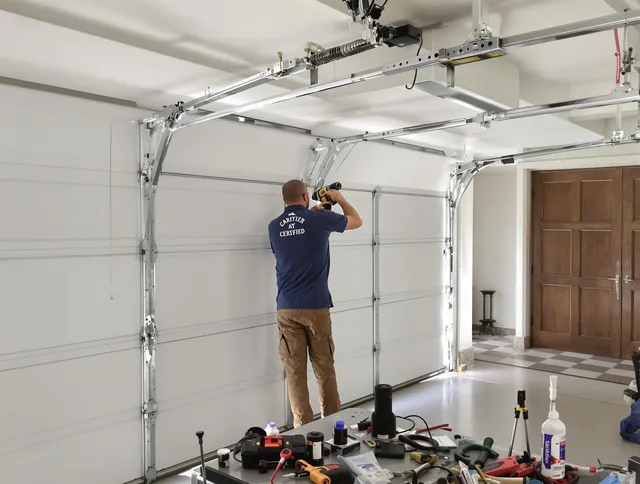 North Haven Garage Door Repair certified technician performing precision garage door repair in North Haven