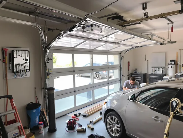 Garage door noise reduction service by North Haven Garage Door Repair in North Haven