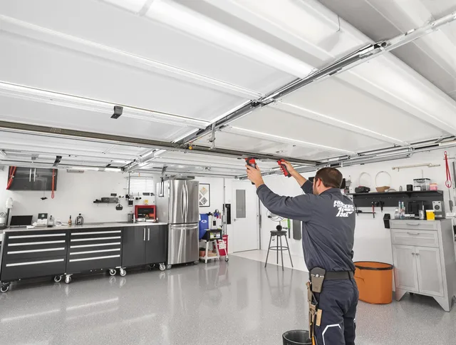Overhead garage door repair service by North Haven Garage Door Repair in North Haven