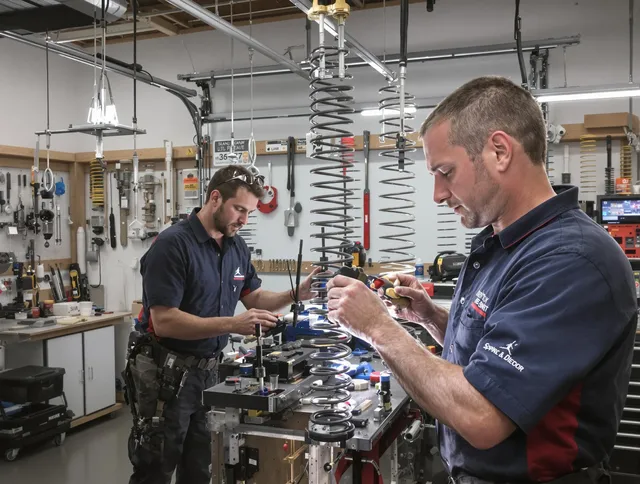 Garage door spring repair service by North Haven Garage Door Repair in North Haven